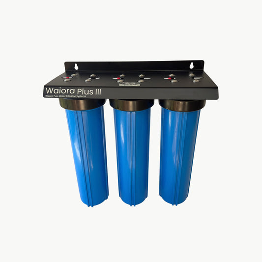 Waimana Waiora Plus III 20" Jumbo Triple Filter Housing Set - 3 Stage Whole House, Housing Only, Rainwater or Mains NZ