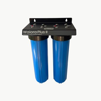Waimana Waiora Plus II 20" Jumbo Twin Filter Housing Set - 2 Stage Whole House, Housing Only, Rainwater or Mains NZ