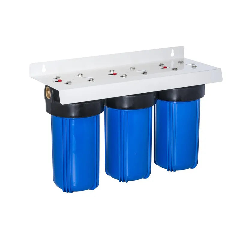 Trevoli Big Blue 10 Inch Triple Filter Housing Set - Mains Water, 3 Stage Chlorine Removal NZ