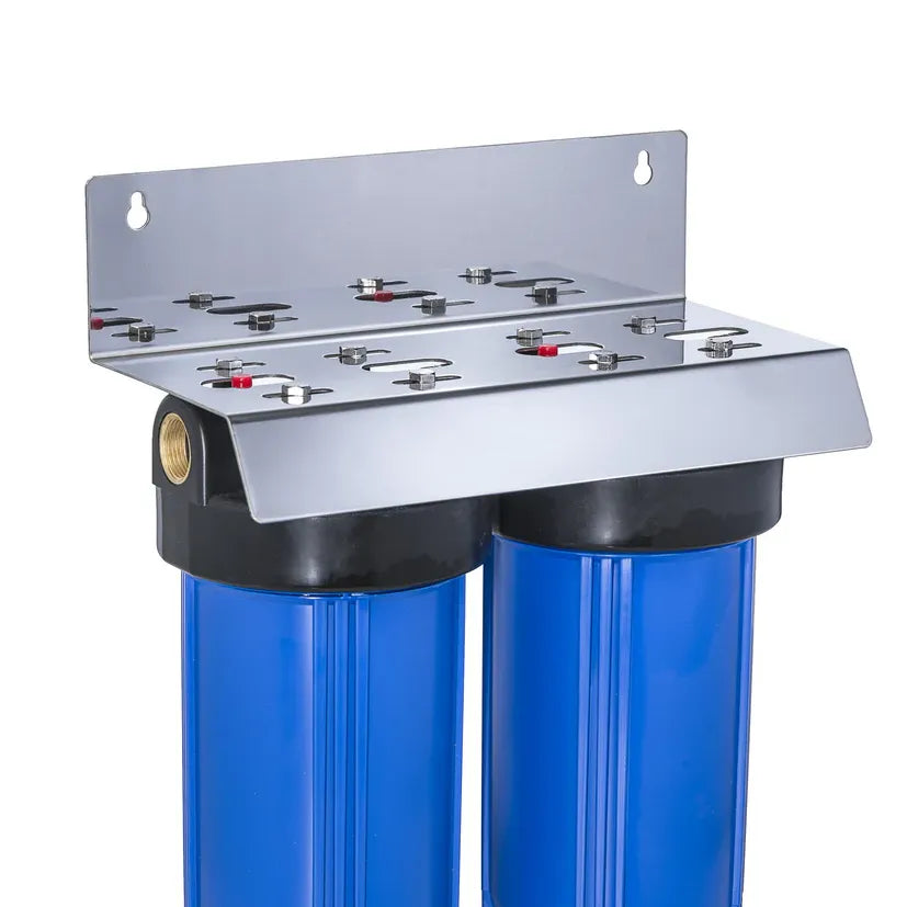 Trevoli Big Blue 20 Inch Twin Filter Housing - Option 5, Rainwater & Tank Water NZ