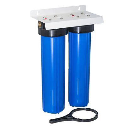 Trevoli Big Blue 20 Inch Twin Filter Housing Set - Mains Water Chlorine Removal NZ