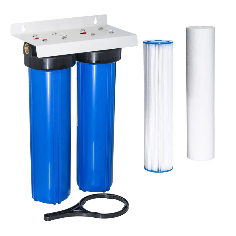 Trevoli Big Blue 20 Inch Twin Filter Housing - Option 5, Rainwater & Tank Water NZ